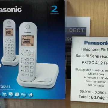 Téléphone fixe sans répondeur Panasonic